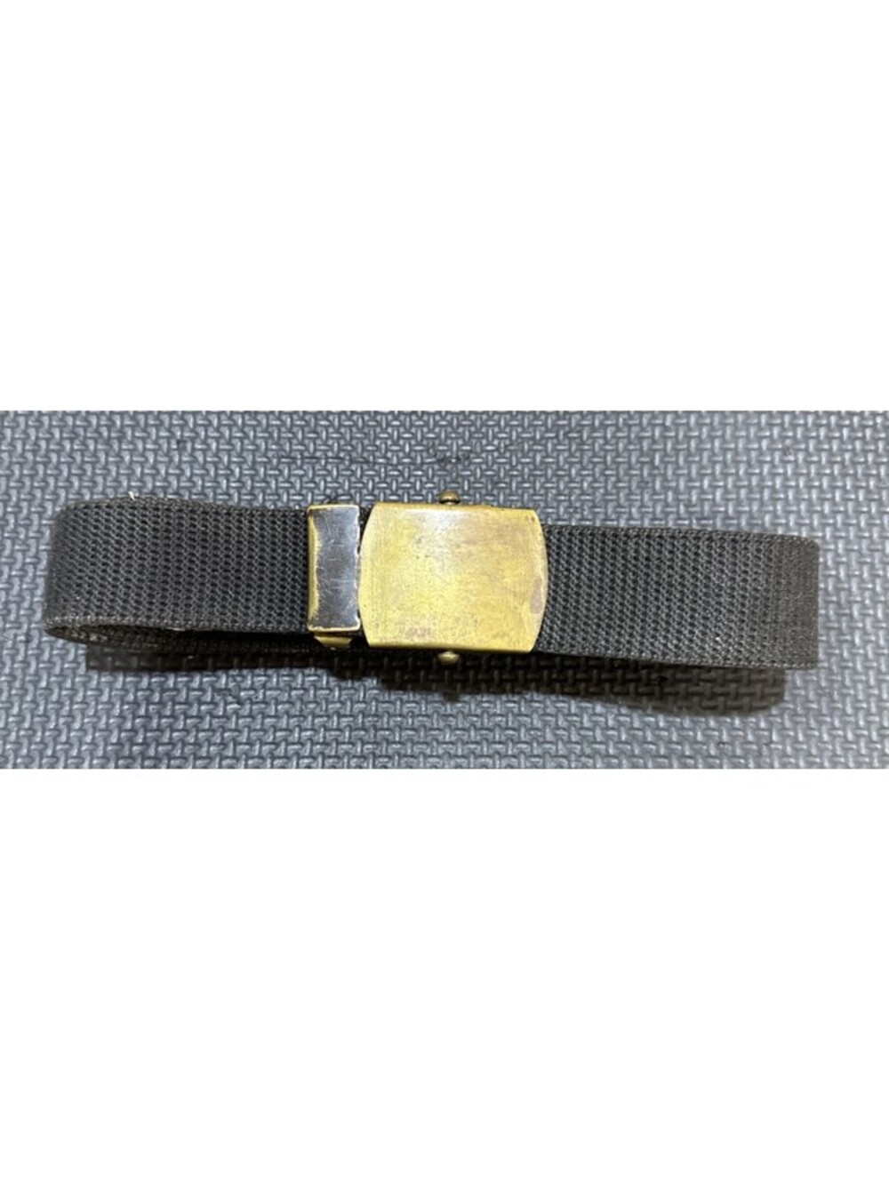 VTG USNR Issue 34” Black Canvas Belt | Solid Brass Buckle | Personalized | USA